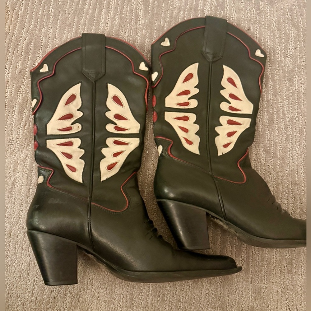 Nine west cowgirl leather boots